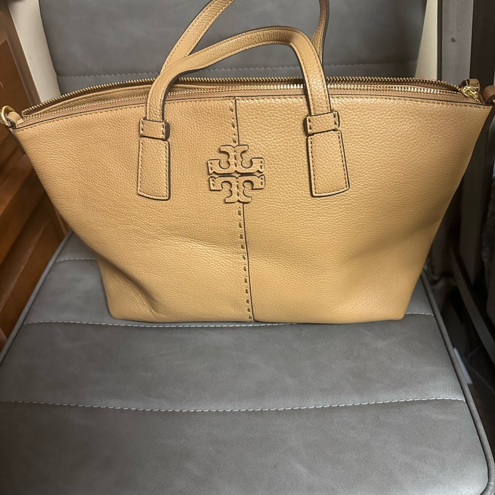Tory Burch Tan Leather Tote Bag